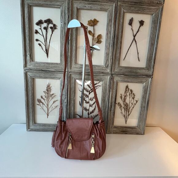 See By Chloe Smooth Leather Mauve Tassel Crossbody Bag - Picture 1 of 12